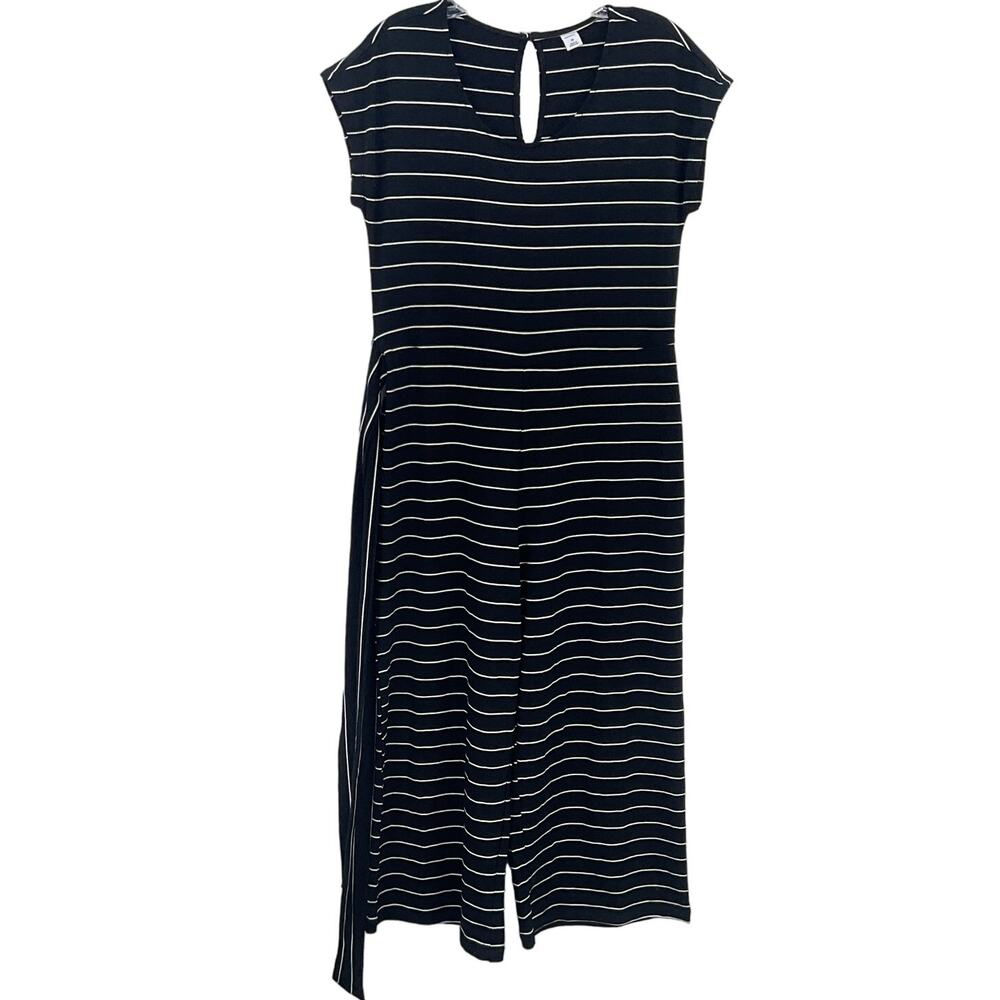 Old Navy Women's Black/White Striped Sleeveless One Piece Jumpsuit Size XS